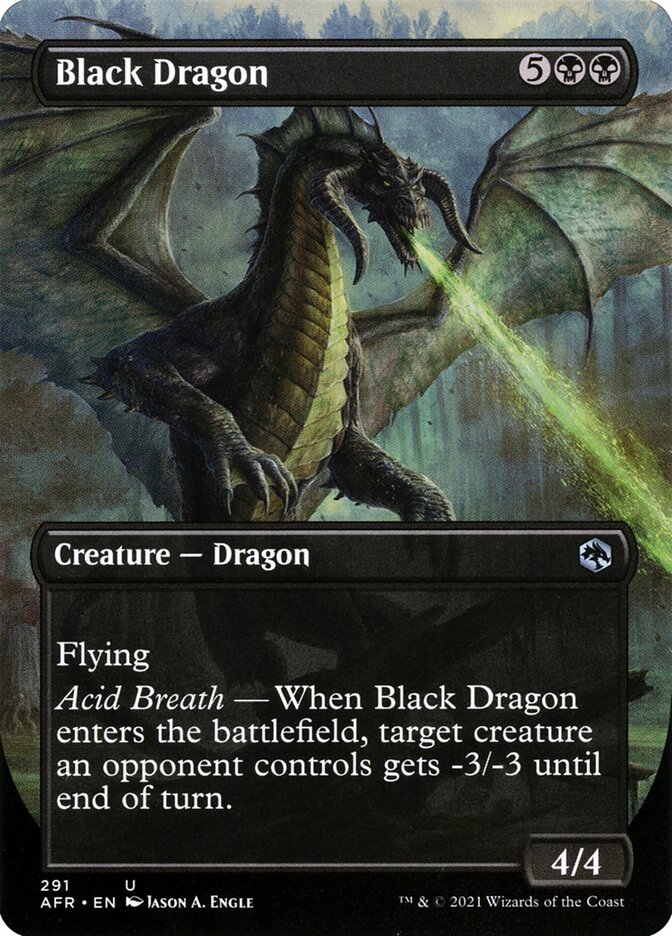 MTG Card Title: Black Dragon AFR/291