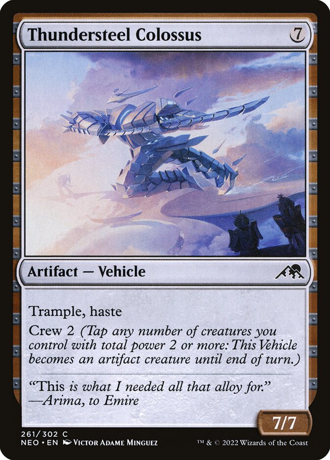 MTG Card Title: Thundersteel Colossus NEO/261