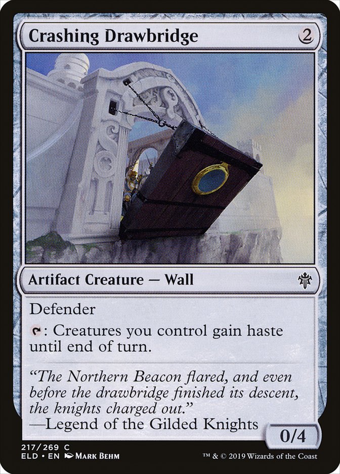 MTG Card Title: Crashing Drawbridge ELD/217