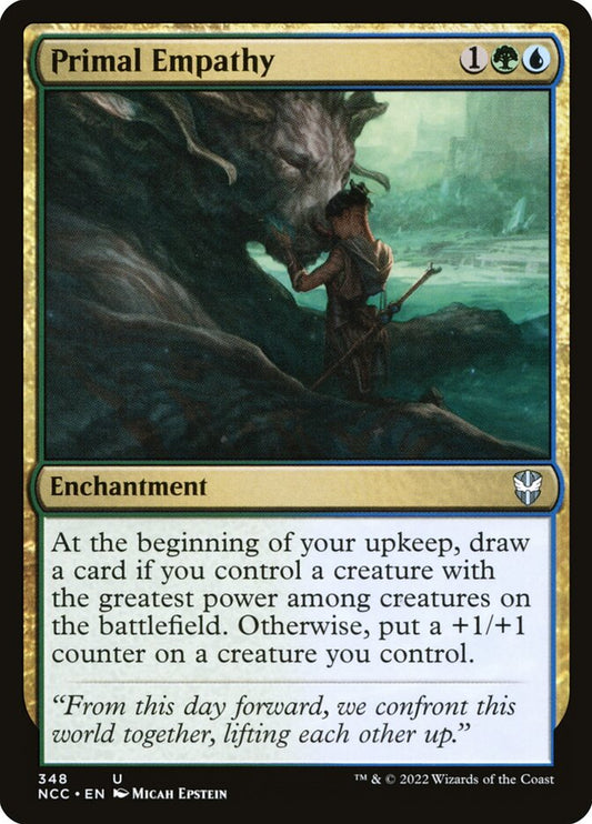 MTG Card Title: Primal Empathy NCC/348