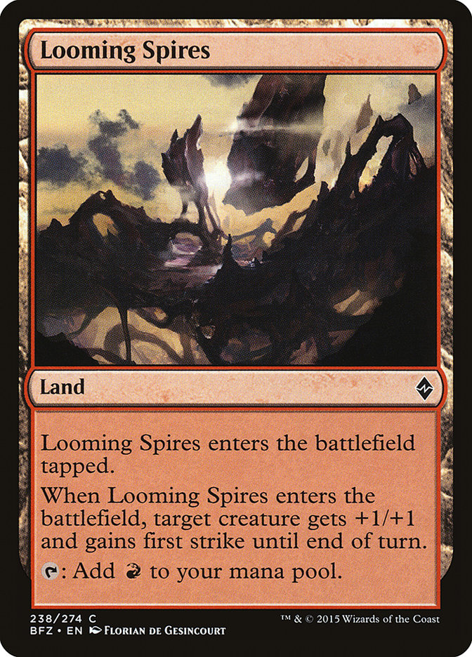 MTG Card Title: Looming Spires BFZ/238