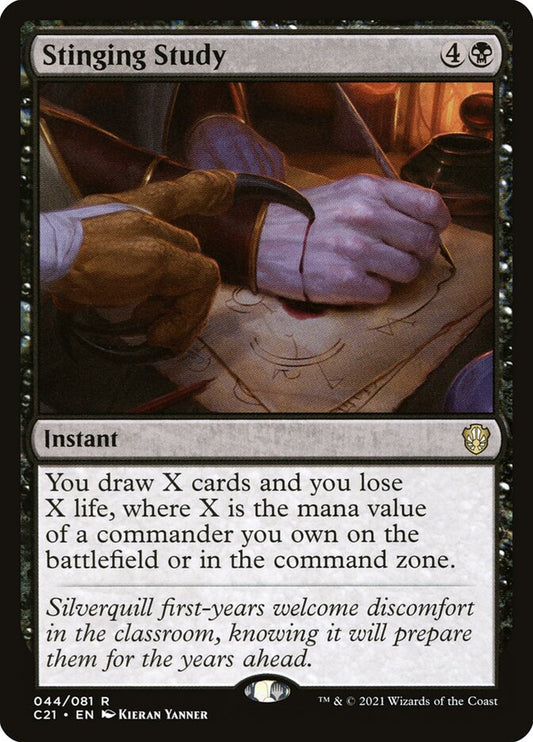 MTG Card Title: Stinging Study C21/44