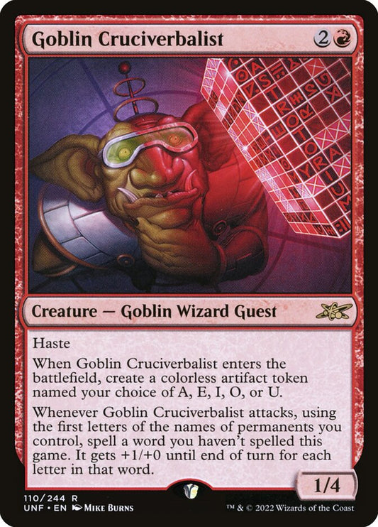 MTG Card Title: Goblin Cruciverbalist UNF/110