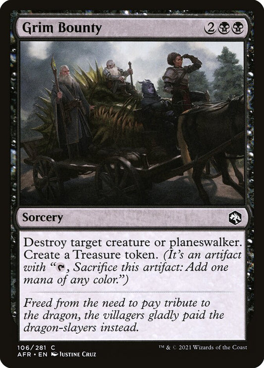 MTG Card Title: Grim Bounty AFR/106