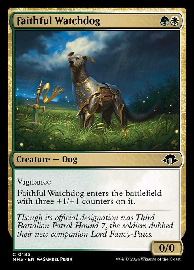 MTG Card Title: Faithful Watchdog MH3/185