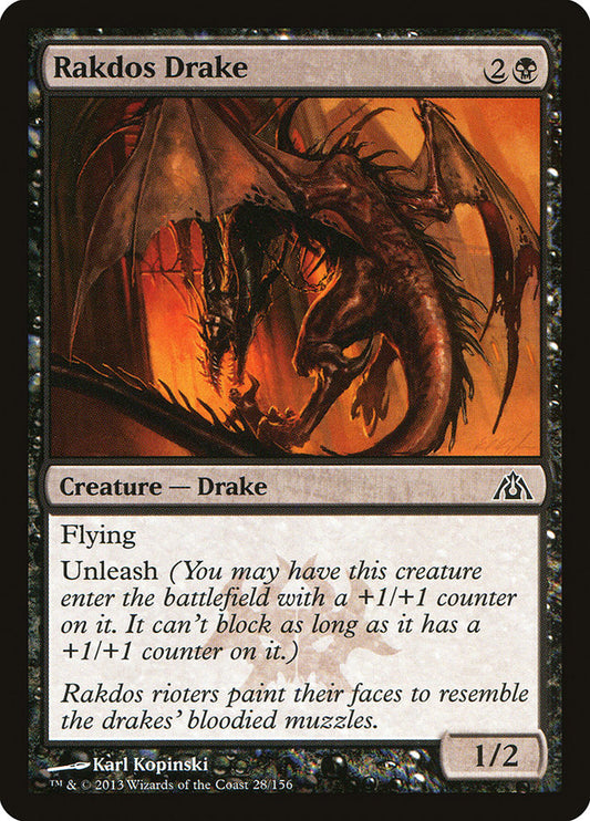 MTG Card Title: Rakdos Drake DGM/28