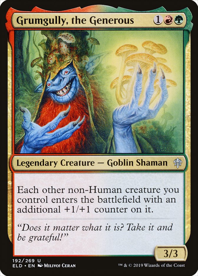 MTG Card Title: Grumgully, the Generous ELD/192