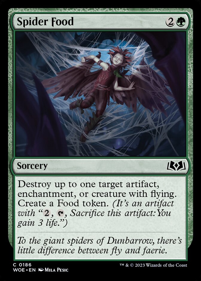 MTG Card Title: Spider Food WOE/186
