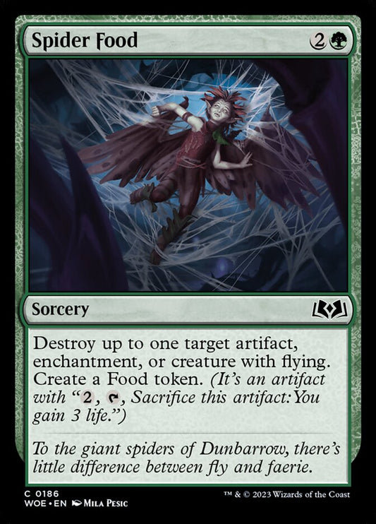 MTG Card Title: Spider Food WOE/186