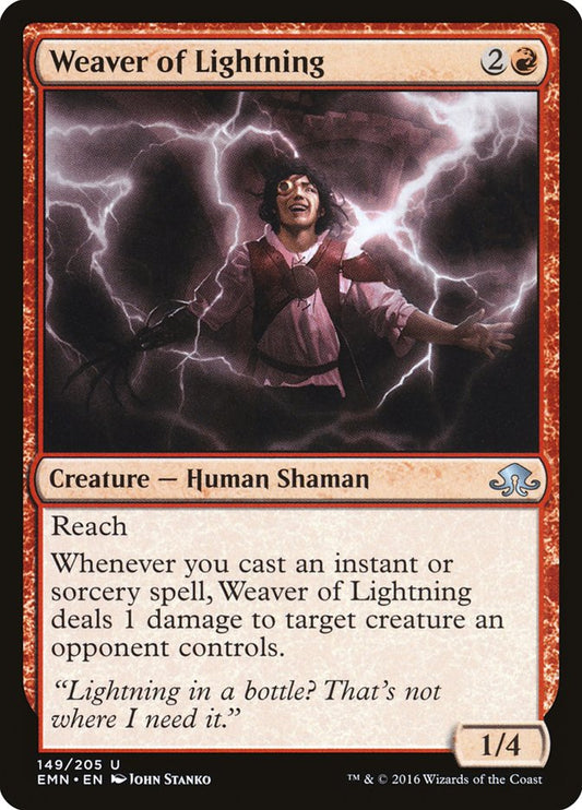 MTG Card Title: Weaver of Lightning EMN/149