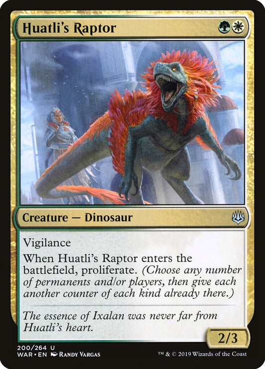 MTG Card Title: Huatli's Raptor WAR/200