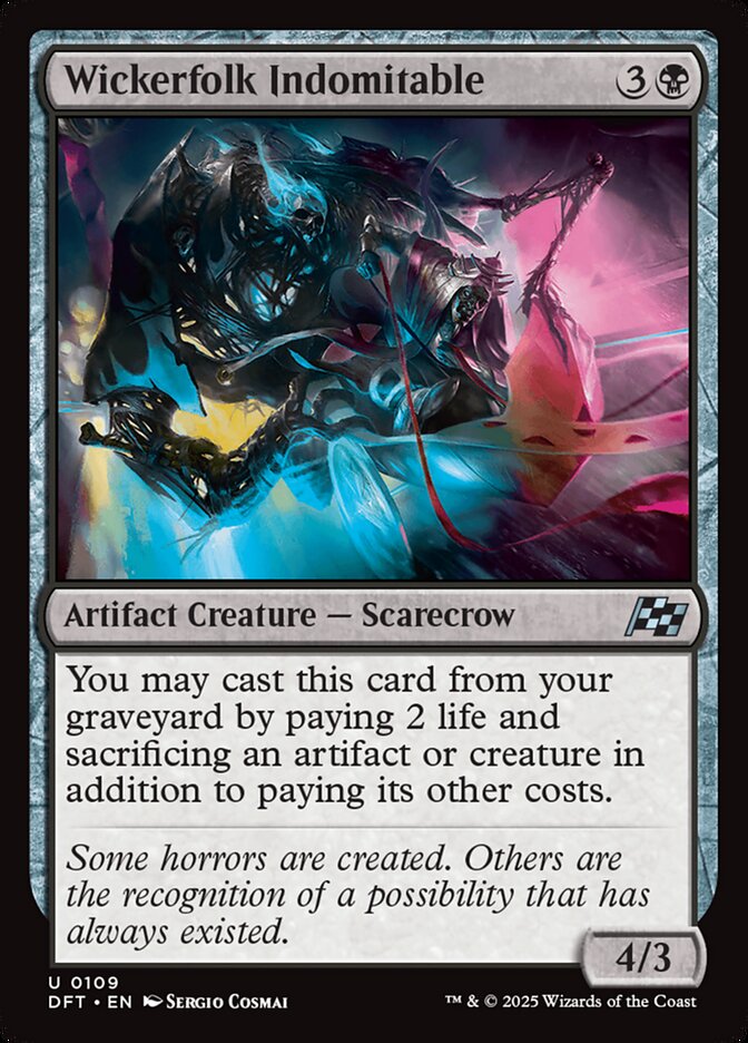 MTG Card Title: Wickerfolk Indomitable DFT/109