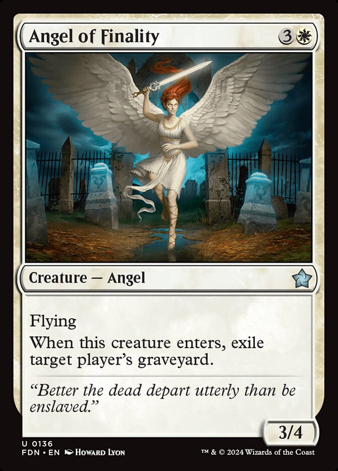 MTG Card Title: Angel of Finality FDN/136