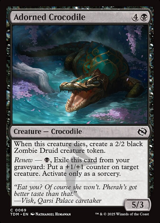 MTG Card Title: Adorned Crocodile TDM/69