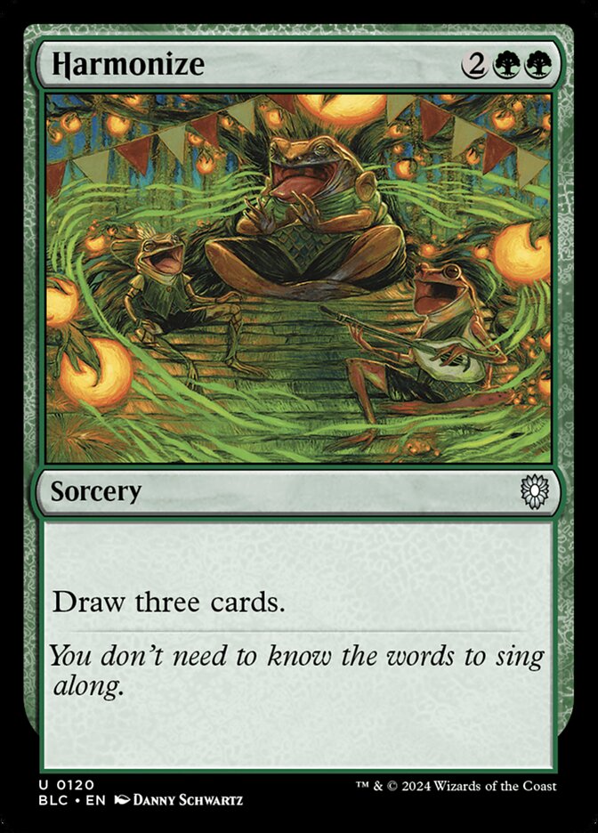 MTG Card Title: Harmonize BLC/120
