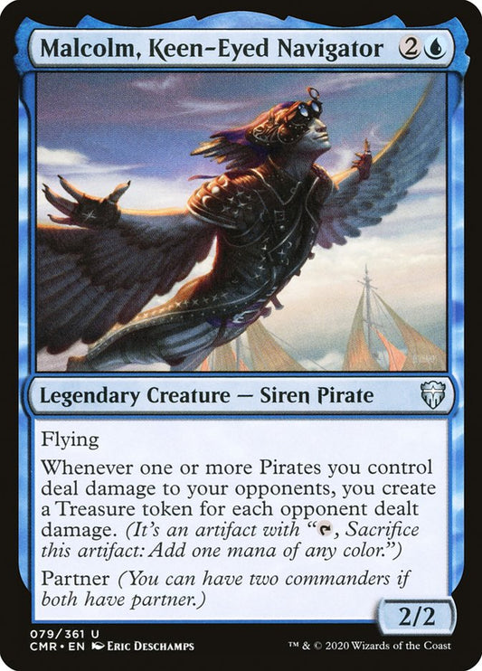MTG Card Title: Malcolm, Keen-Eyed Navigator CMR/79