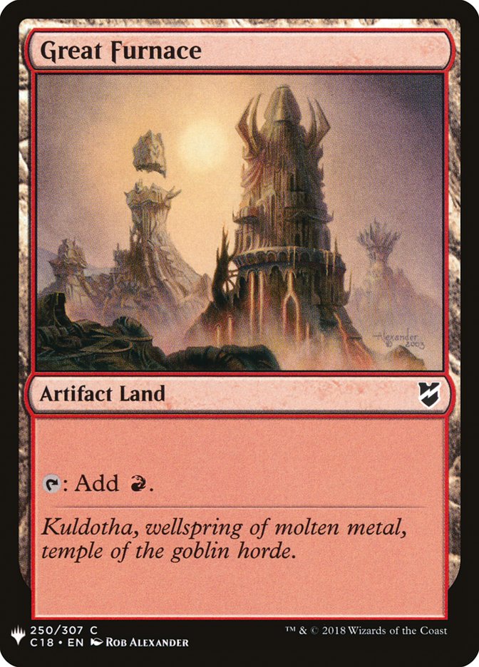 MTG Card Title: Great Furnace PLST/C18-250