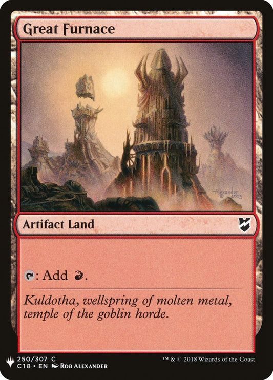 MTG Card Title: Great Furnace PLST/C18-250