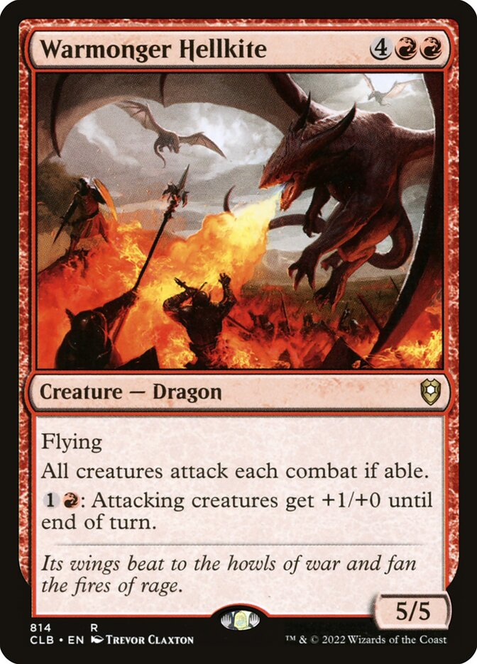 MTG Card Title: Warmonger Hellkite CLB/814
