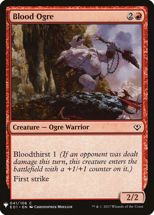 MTG Card Title: Blood Ogre PLST/E01-41