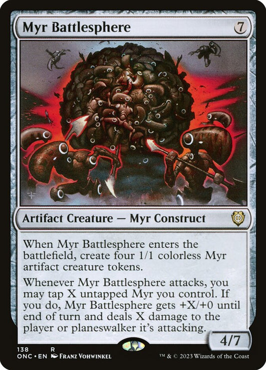 MTG Card Title: Myr Battlesphere ONC/138