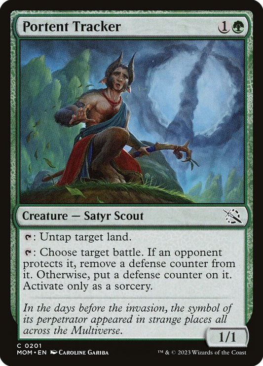 MTG Card Title: Portent Tracker MOM/201