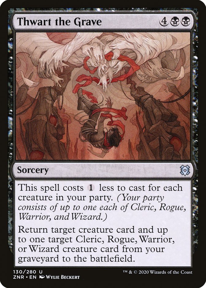 MTG Card Title: Thwart the Grave ZNR/130