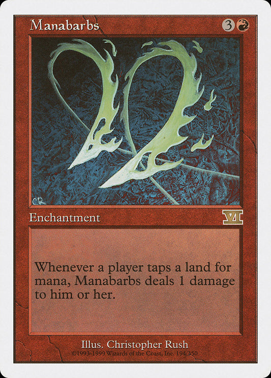 MTG Card Title: Manabarbs 6ED/194