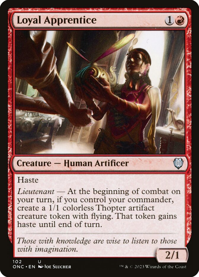 MTG Card Title: Loyal Apprentice ONC/102