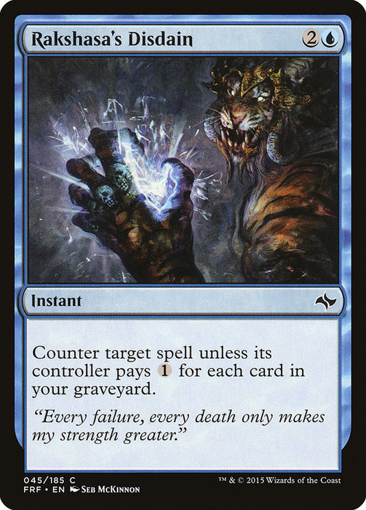 MTG Card Title: Rakshasa's Disdain FRF/45