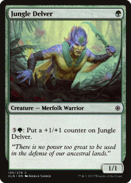 MTG Card Title: Jungle Delver XLN/195