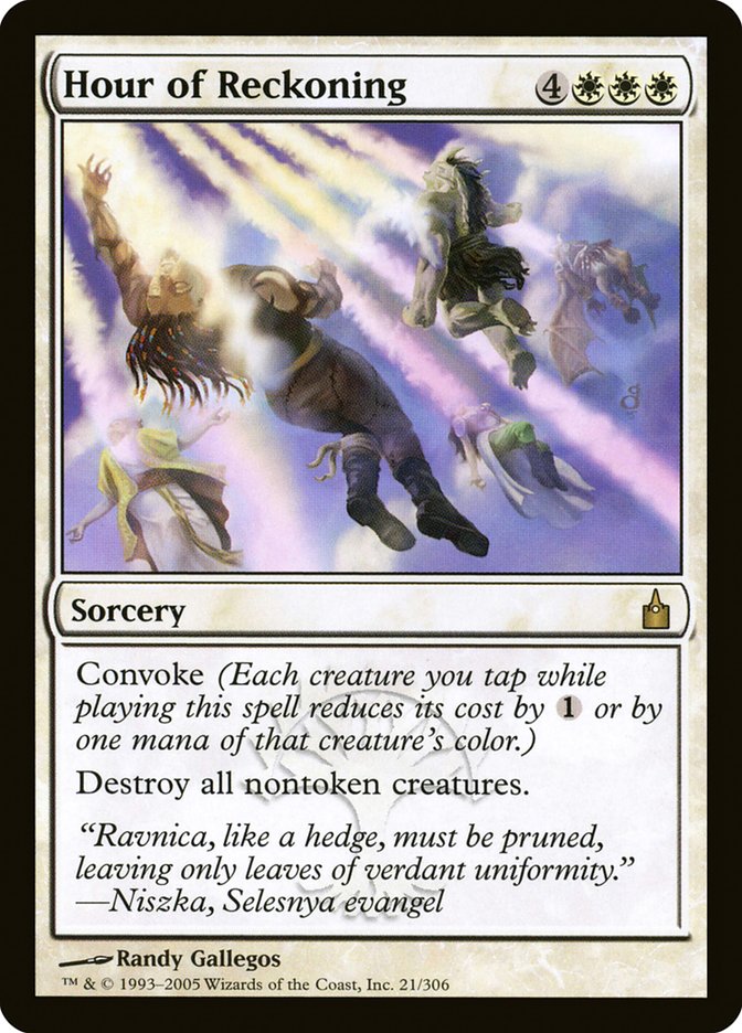 MTG Card Title: Hour of Reckoning RAV/21