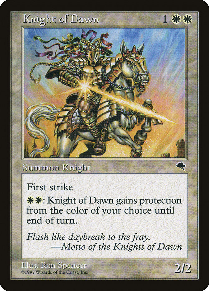 MTG Card Title: Knight of Dawn TMP/26