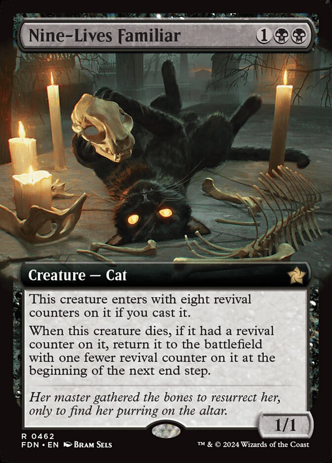 MTG Card Title: Nine-Lives Familiar FDN/462
