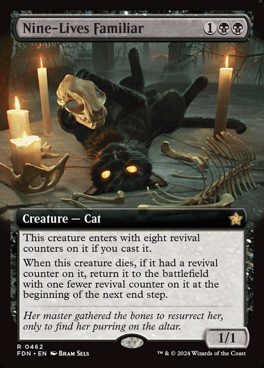 MTG Card Title: Nine-Lives Familiar FDN/462
