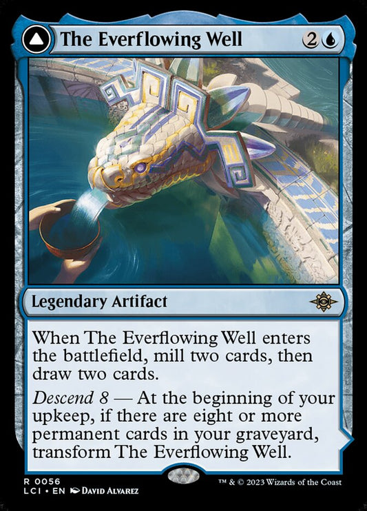 MTG Card Title: The Everflowing Well // The Myriad Pools LCI/56