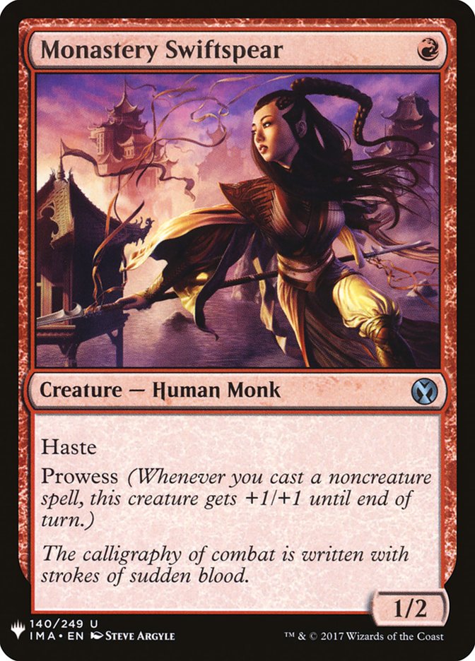 MTG Card Title: Monastery Swiftspear PLST/IMA-140
