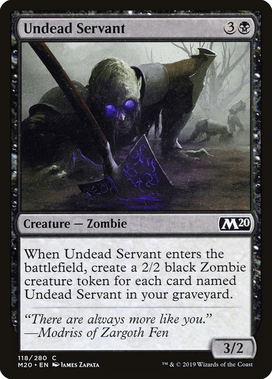 MTG Card Title: Undead Servant M20/118