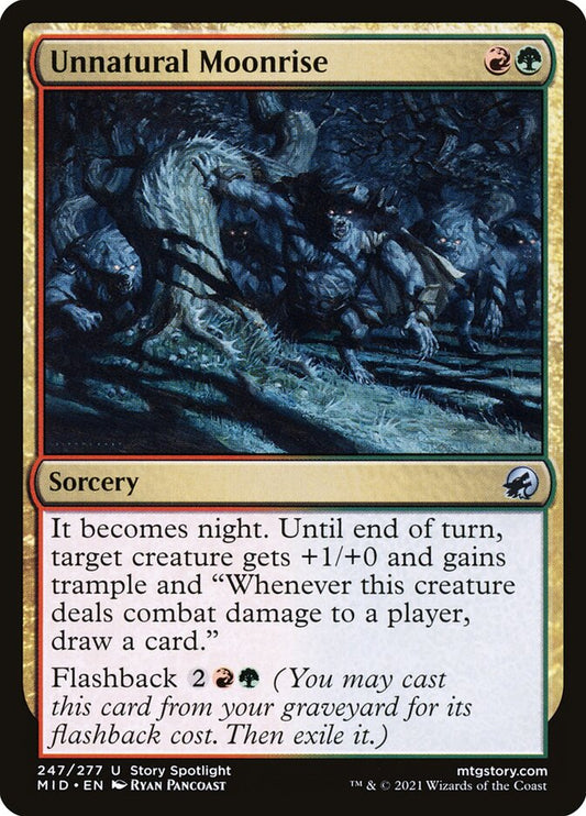 MTG Card Title: Unnatural Moonrise MID/247
