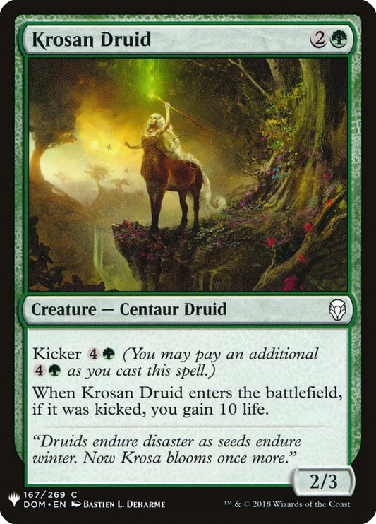 MTG Card Title: Krosan Druid PLST/DOM-167