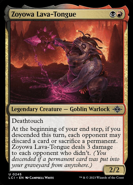 MTG Card Title: Zoyowa Lava-Tongue LCI/245