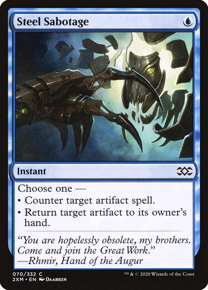 MTG Card Title: Steel Sabotage 2XM/70