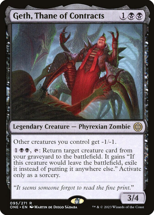 MTG Card Title: Geth, Thane of Contracts ONE/95