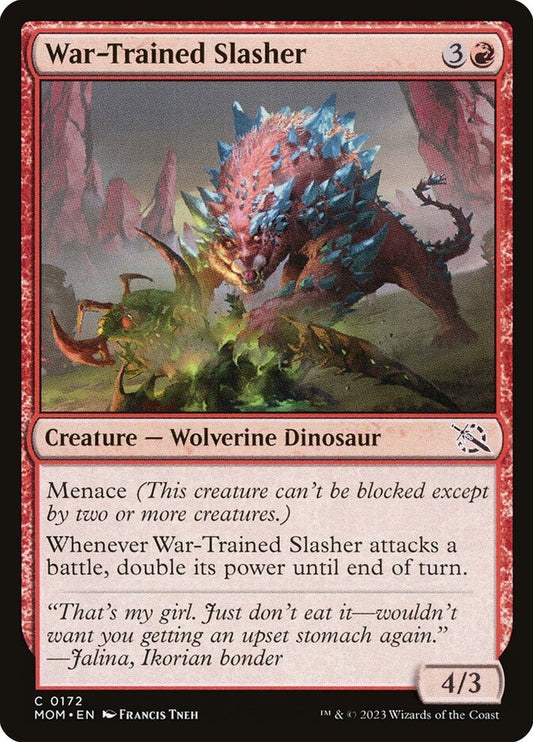 MTG Card Title: War-Trained Slasher MOM/172
