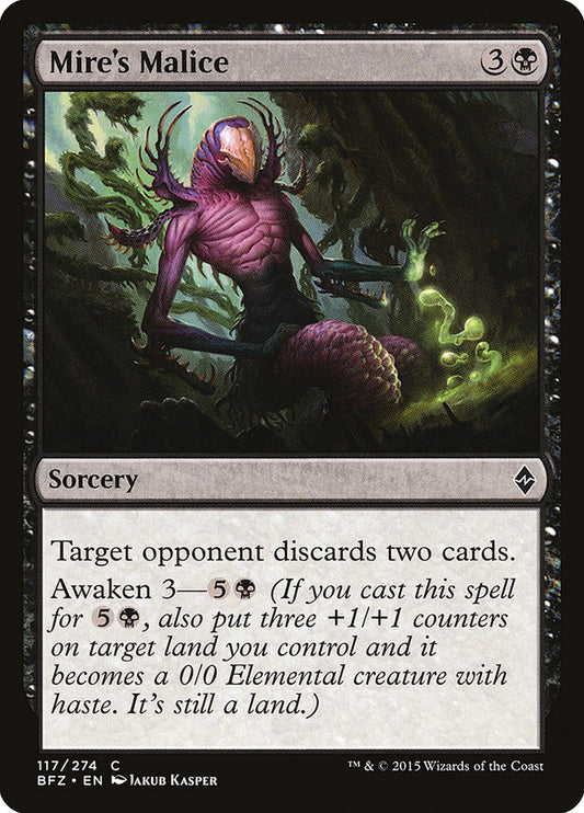 MTG Card Title: Mire's Malice BFZ/117
