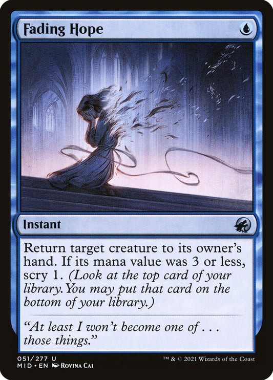 MTG Card Title: Fading Hope MID/51