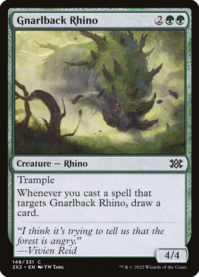 MTG Card Title: Gnarlback Rhino 2X2/148