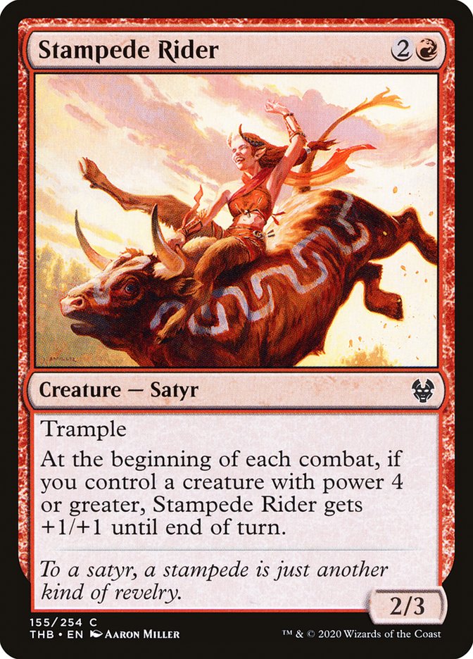 MTG Card Title: Stampede Rider THB/155