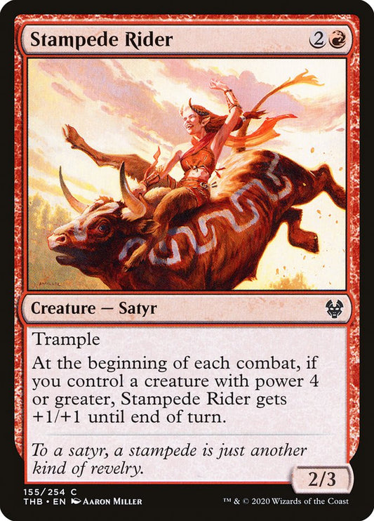 MTG Card Title: Stampede Rider THB/155