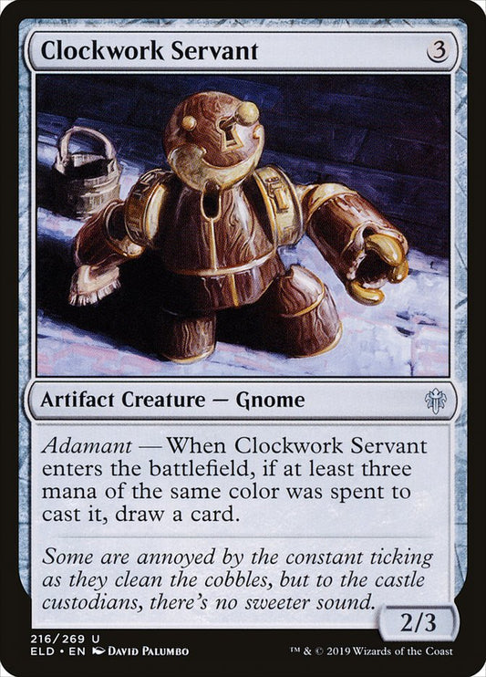 MTG Card Title: Clockwork Servant ELD/216